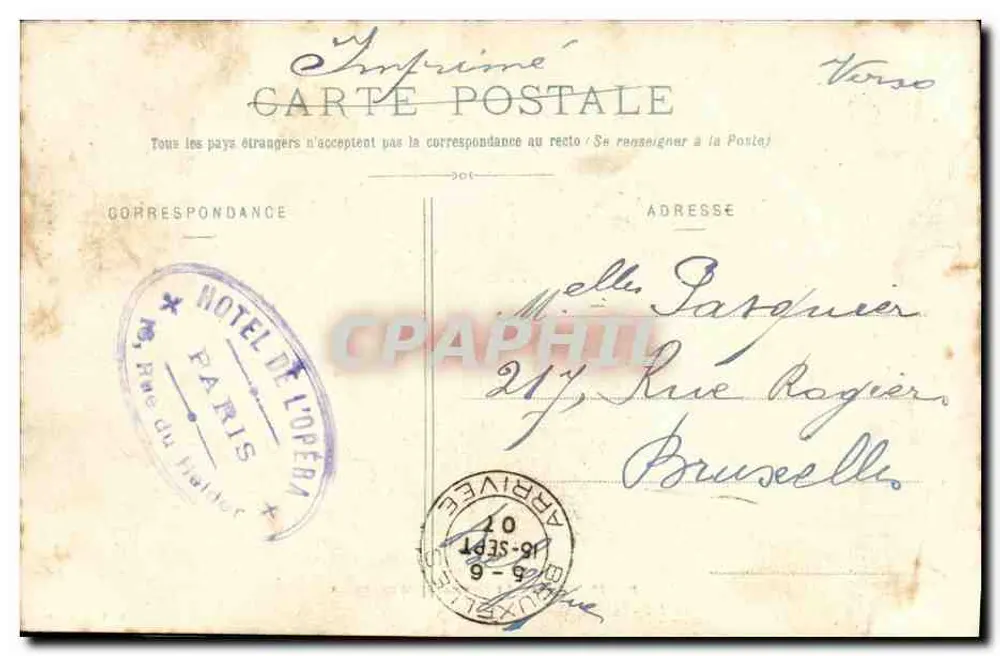 Paris - Place Saint-Germain-l'Auxerrois — éditeur A. Taride, Paris - Verso