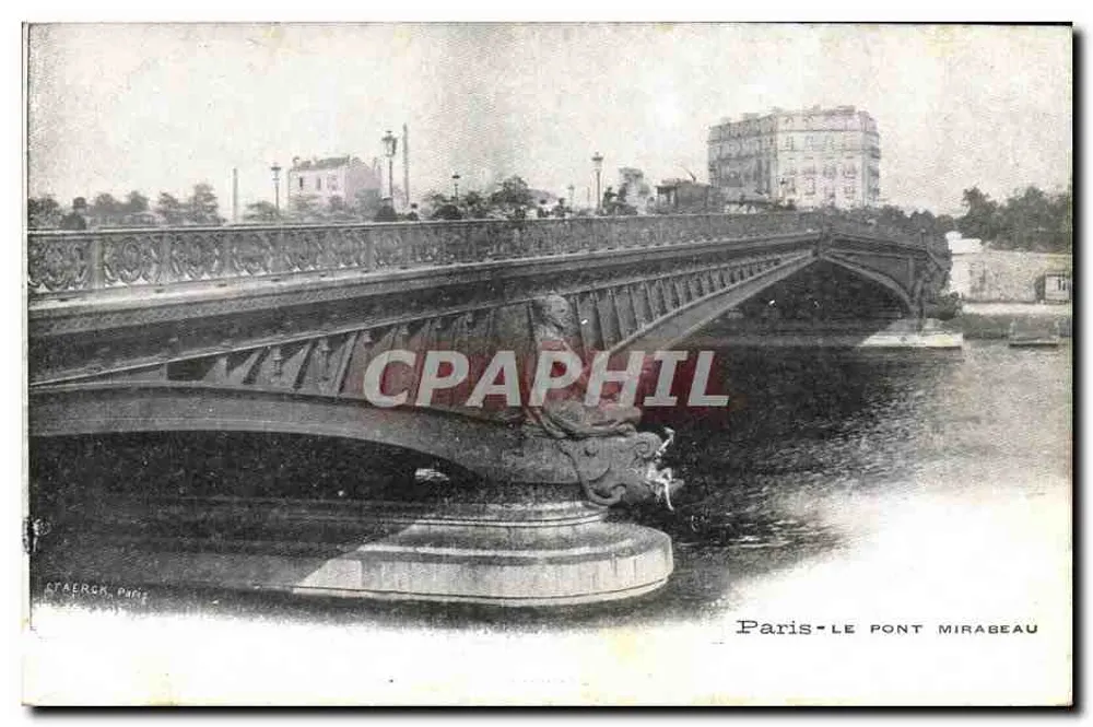 Paris - O Ponte Mirabeau — editor Staerck, Paris - Frente