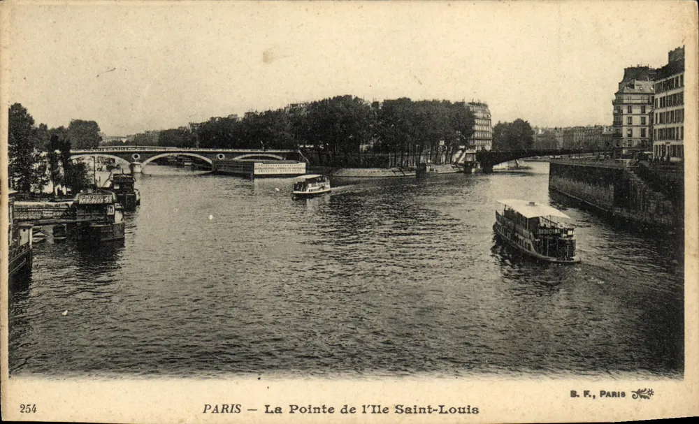 PARIS — A Ponta da Ilha Saint-Louis — B. F., Paris, n° 254 - Frente
