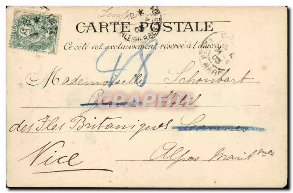 Paryż — Pomnik Turenne — L. J. & Ch. wyd., Augouilème-Paris - Rewers