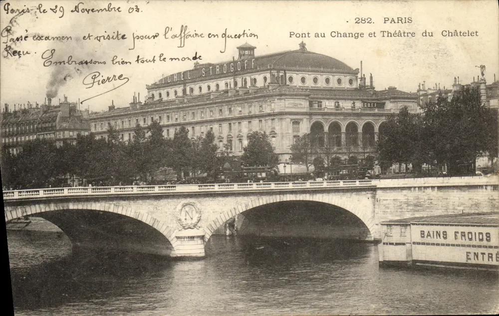 Pont au Change und Théâtre du Châtelet — Paris — Verlag: Paris 282 - Vorderseite