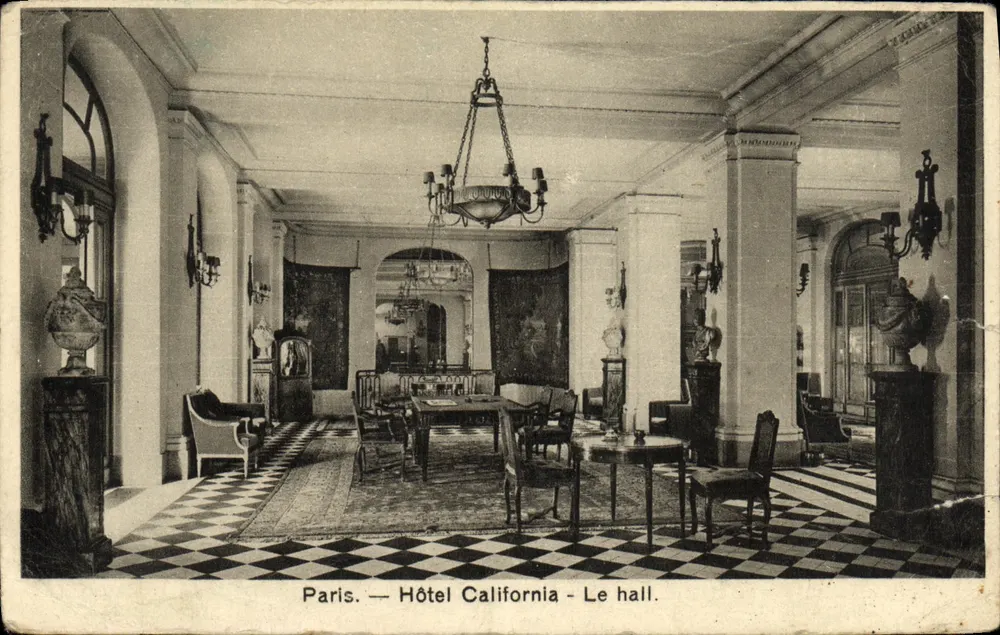 Paris — Hôtel California — Le hall. — G. Gaurton, Paris. - Frente