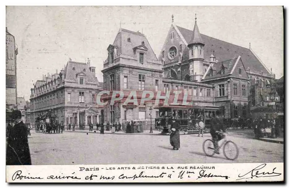 Paris - Die Künste & Handwerks und Rue Réaumur — Verleger nicht angegeben, Seriennummer nicht sichtbar - Vorderseite