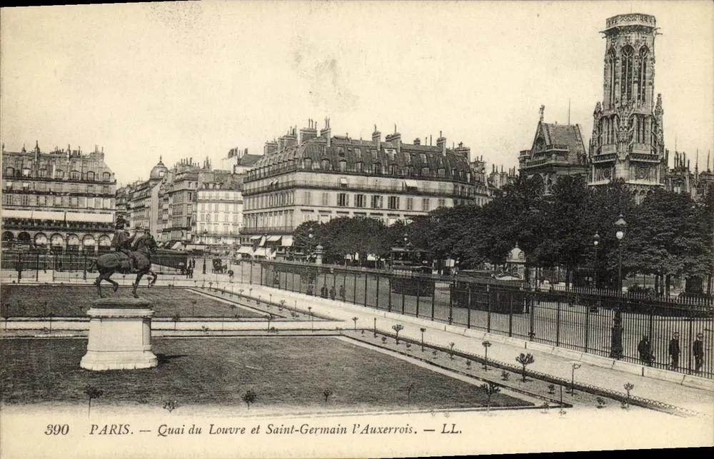Paris — Quai du Louvre und Saint-Germain-l'Auxerrois — LL. — n°390 - Vorderseite