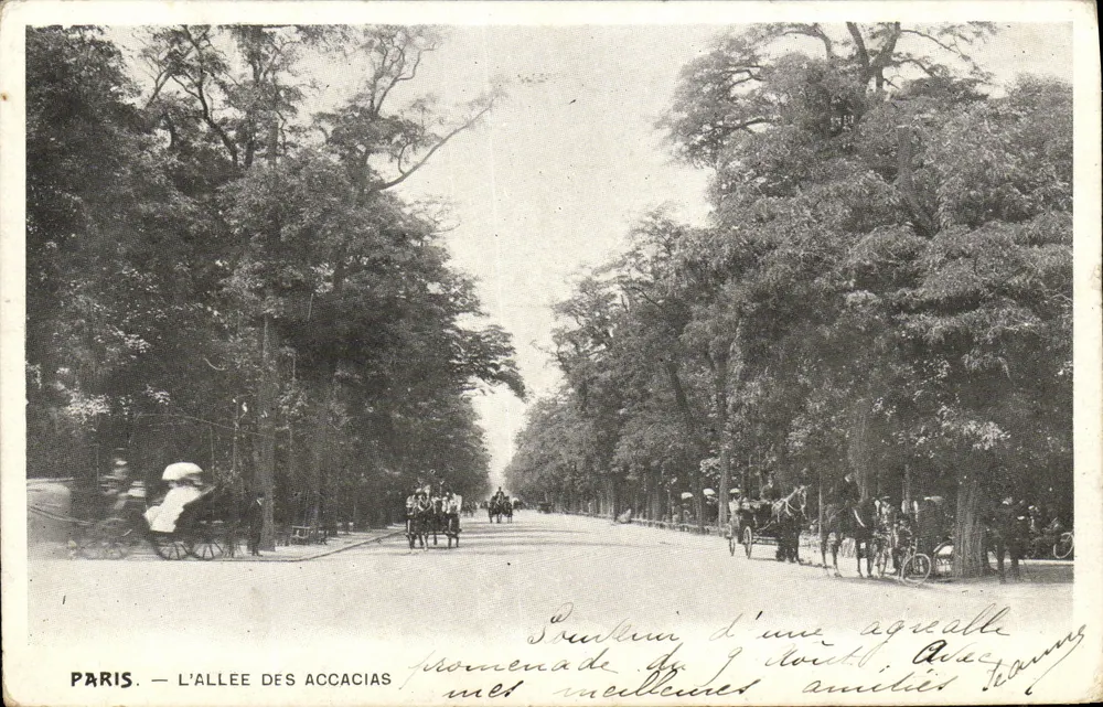 PARIS — L'ALLEE DES ACCACIAS — Editor não identificado, número de série não visível - Frente