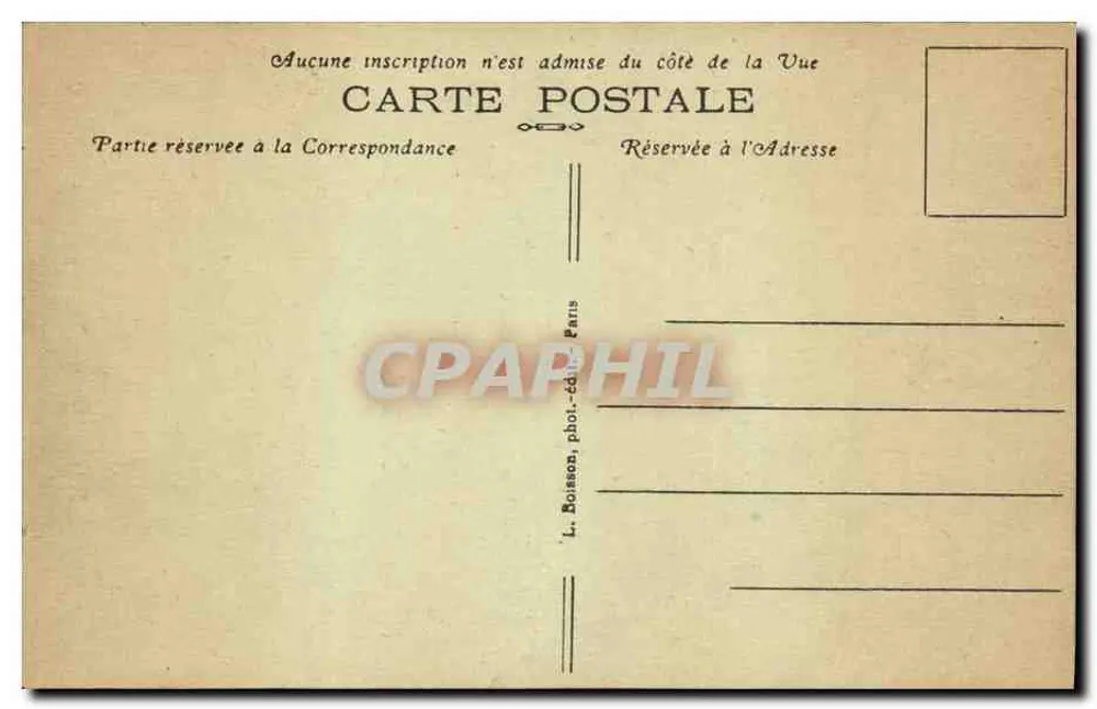 Paris — Panorama der Place de l'Étoile aus einem Ballon (Höhe 700m) — J.H. Déposé - Rückseite