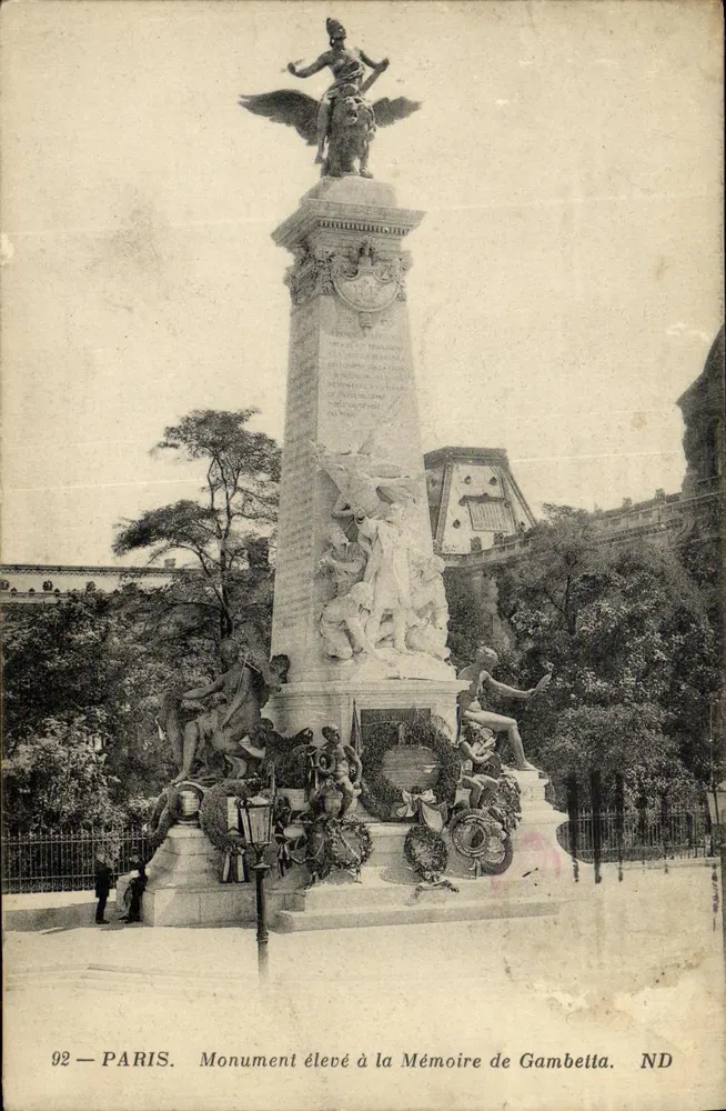 Paris — Denkmal zur Erinnerung an Gambetta — ND - Vorderseite