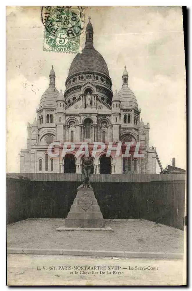 Paris-Montmartre XVIII - O Sagrado Coração e o Cavaleiro de La Barre - Frente