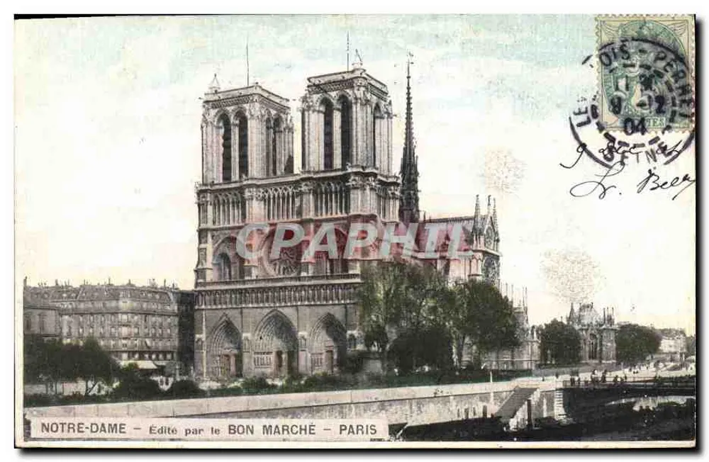 Notre-Dame — Editado pelo Bon Marché — Paris - Frente