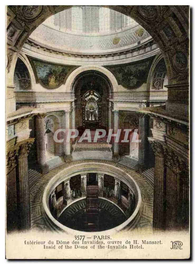 Binnenkant van het Dôme des Invalides — werk van H. Mansart — JND Hot. - Voorkant
