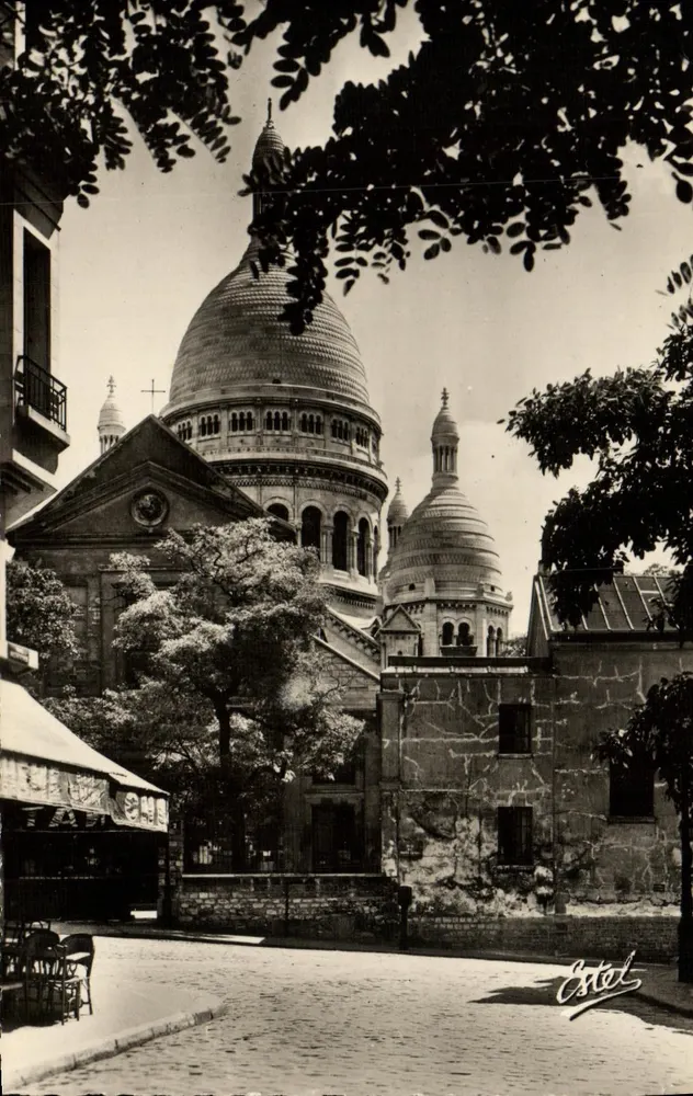 Sacre-Cœur de Montmartre — vista da Place du Tertre — Estel - Frente