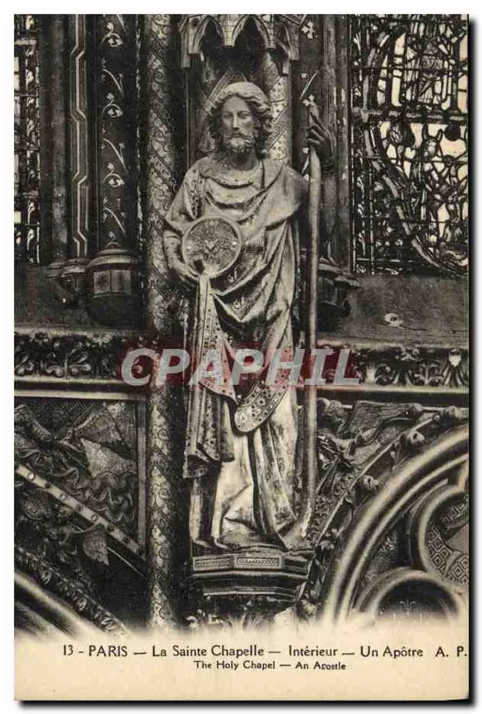 Paris — Sainte Chapelle — Innenraum — Ein Apostel — A. P. - Vorderseite