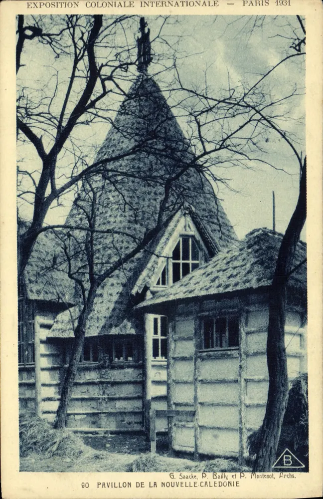 Pavillon der Neukaledonien — Internationale Kolonialausstellung — Paris 1931 - Vorderseite