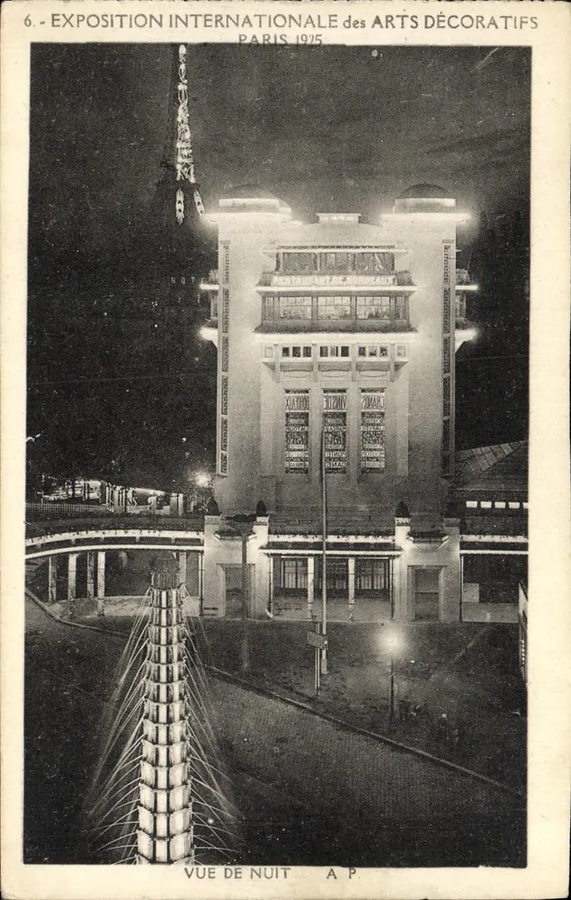 Internationale Ausstellung der dekorativen Künste Paris 1925 — Nachtsicht — A.P. - Vorderseite