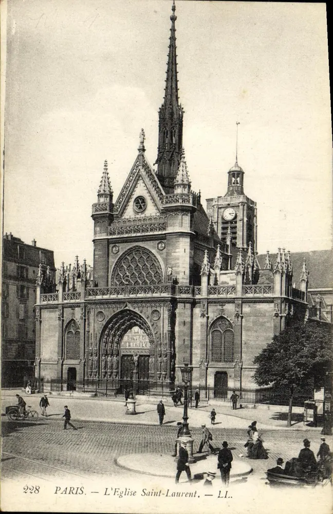 Paris — A Igreja Saint-Laurent — n° 228 - Frente