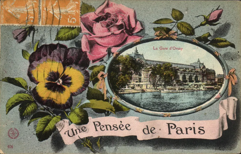 La Gare d'Orsay — vue encadrée — éditeur Lipp-phot, n° 406 - Frente