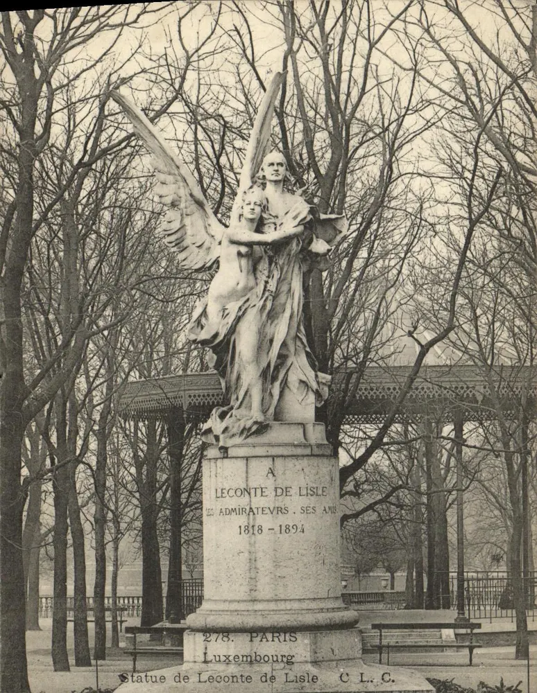 Statue de Leconte de Lisle — monument au Jardin du Luxembourg — éditeur C. L. C. n° 278 - Frente