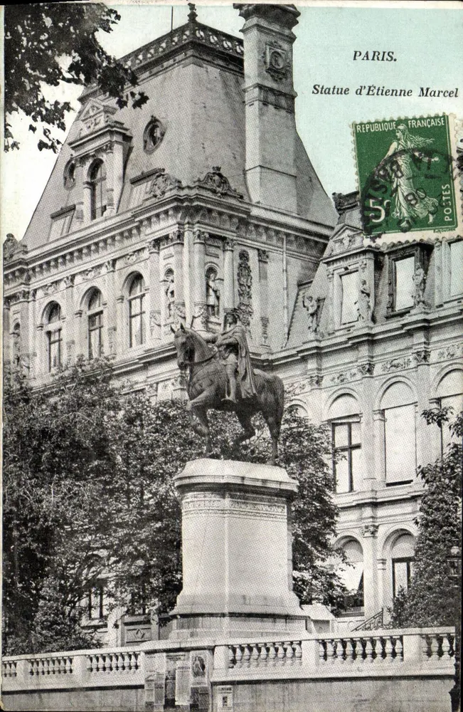 Estátua de Étienne Marcel — Paris — editor desconhecido, número de série não visível - Frente