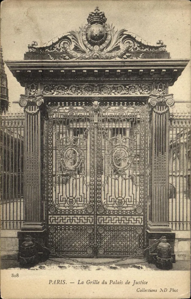 PARIS — La Reja del Palacio de Justicia — Collections ND Phot n°308 - Anverso