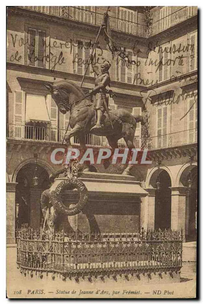 Paris — Statue der Jeanne d'Arc, von Frémiet — ND Pbot - Vorderseite