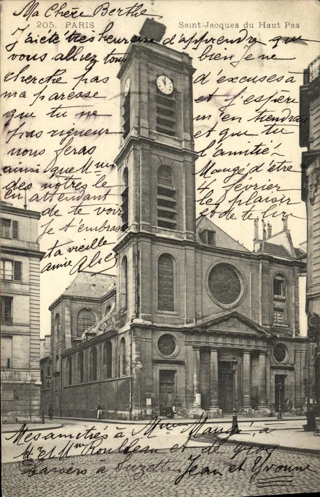 Igreja de São Jacó do Haut-Pas — Paris — editor desconhecido, número de série não visível - Frente