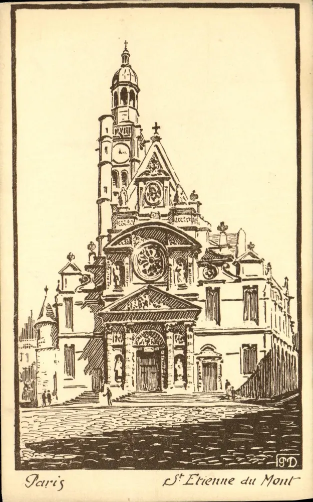 Parijs — Kerk van Saint-Etienne-du-Mont — uitgever H.C. TEL, nr. 246 - Voorkant