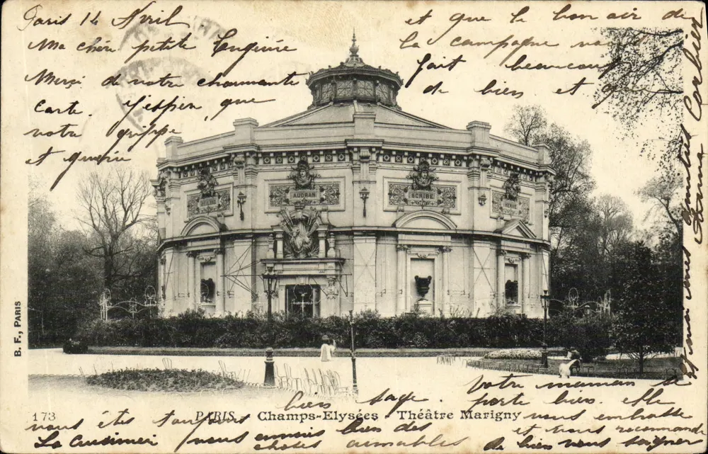 Teatr Marigny — Champs-Élysées — B. E. Paris - Awers