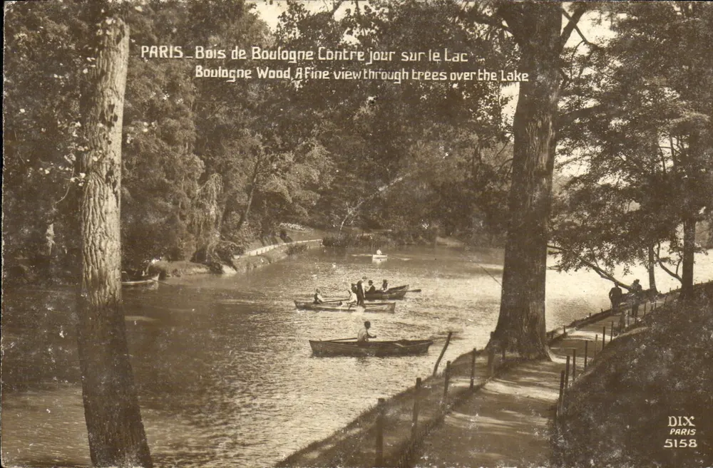 PARIS_Boulogne Wald Rücklicht auf dem See — DIX PARIS 5158 - Vorderseite
