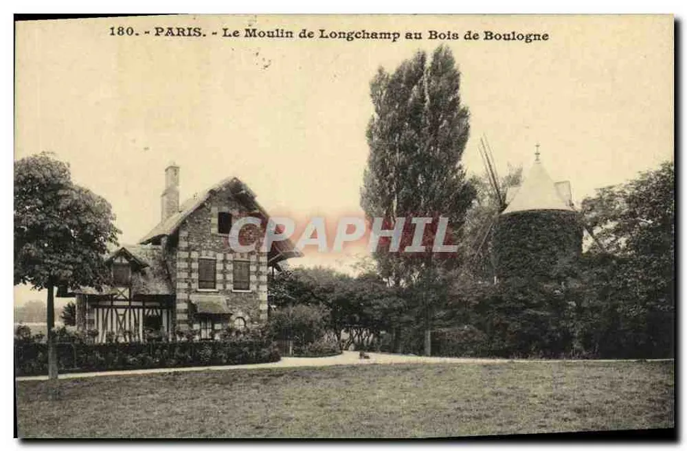 Paris - Der Longchamp-Mühle im Bois de Boulogne — anonymer Verleger, Nr. 180 - Vorderseite