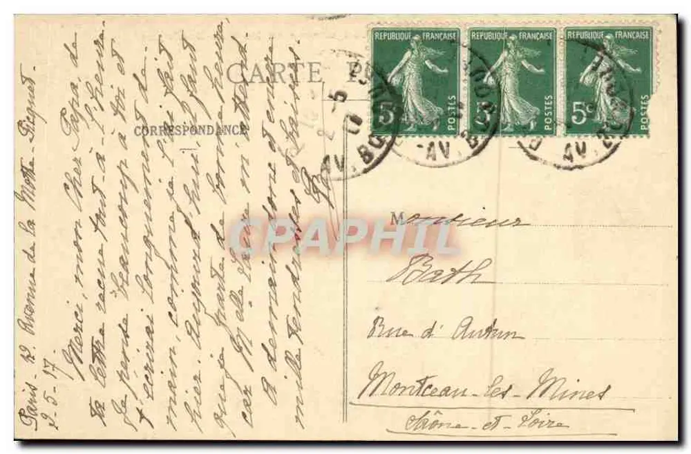 Paris - Der Longchamp-Mühle im Bois de Boulogne — anonymer Verleger, Nr. 180 - Rückseite