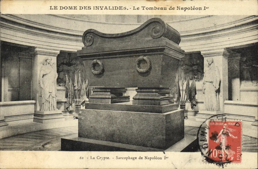 Der Dôme der Invaliden — Das Grab von Napoleon I — Die Krypta — Sarg von Napoleon I — Verlag: 61 - Vorderseite
