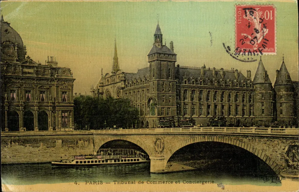 PARIS — Tribunal de Comércio e Conciergerie — Editor C. D. P. n°4 - Frente