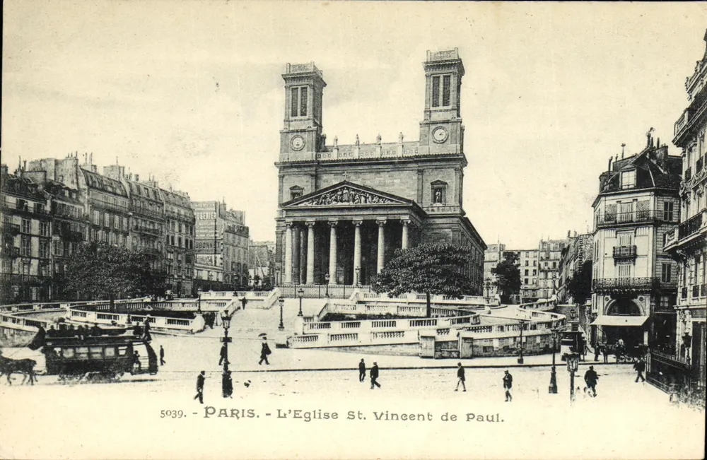 Paris - A Igreja de São Vicente de Paulo — Editor LUBONNE, n° 5039 - Frente