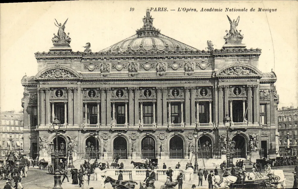 Paris — Ansicht des Opernhauses, Nationalakademie der Musik — n° 10 - Vorderseite