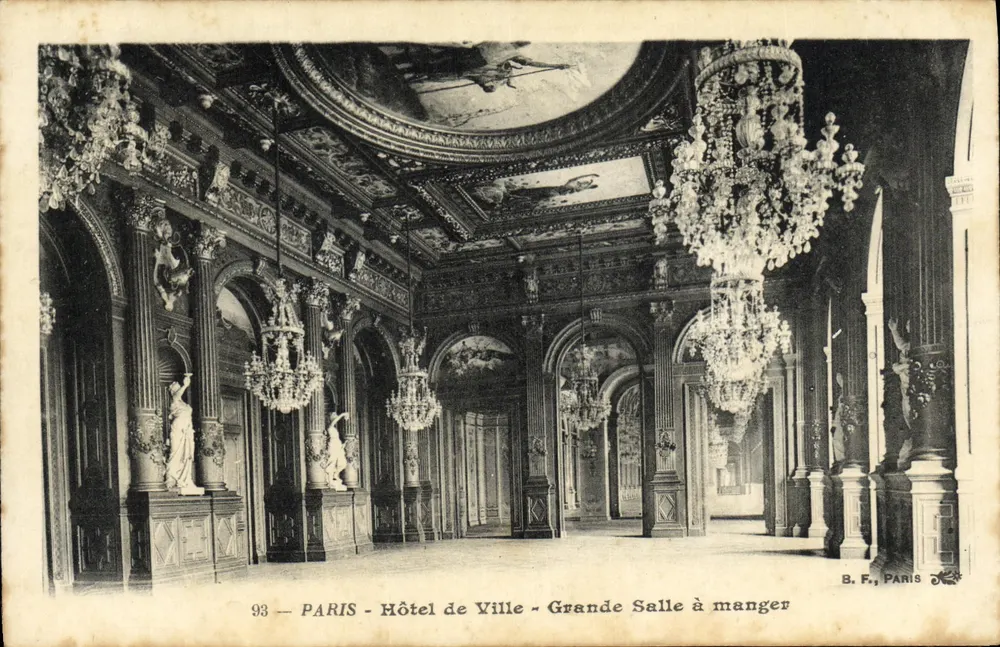 Paris - Rathaus - Große Speisehalle — B. F., Paris, n°93 - Vorderseite