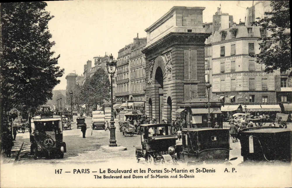 PARIS — Der Boulevard und die Tore St-Martin und St-Denis — A.P. 147 - Vorderseite