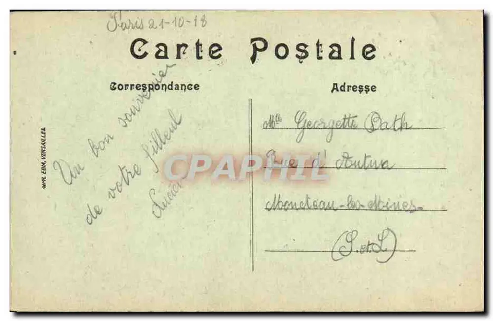 Paris — A Igreja da Trindade — Editor não identificado - Verso