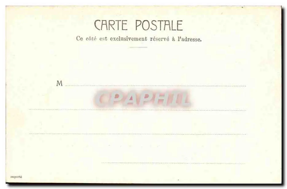 Paris - Castelo do Parc Montsouris — número de série 5172 - Verso