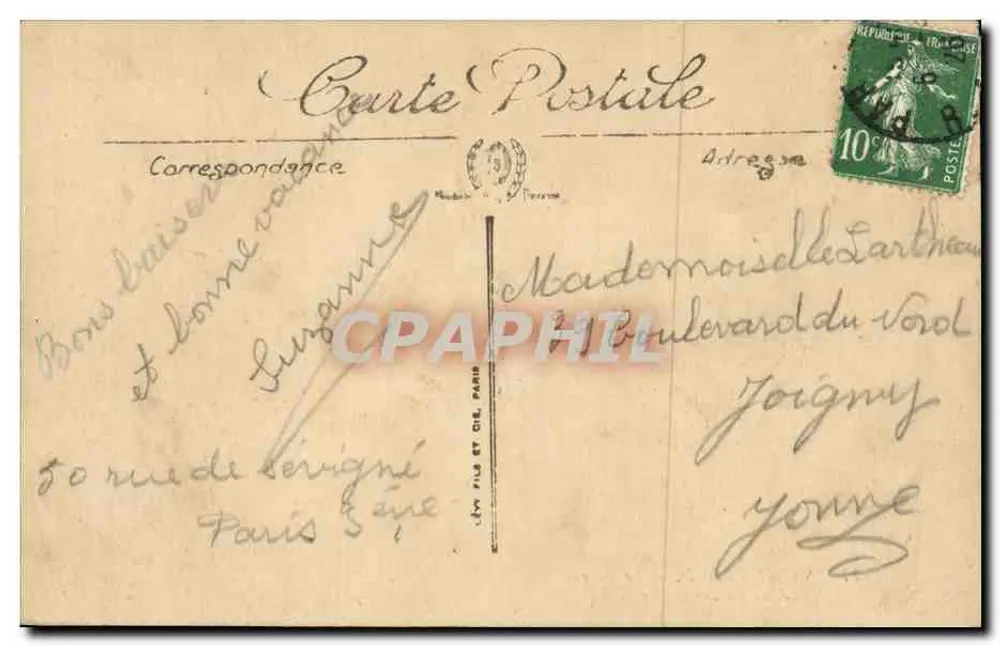 Saint-Cloud — O Parque — A Avenida do Ferro de Cavalo — LL - Verso