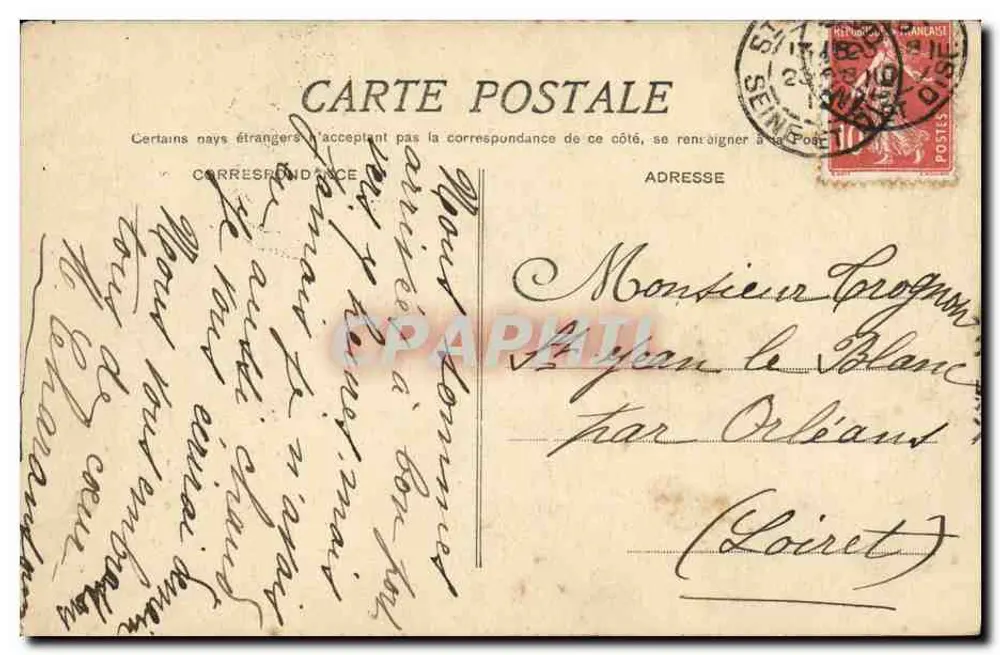 Parco di St-Cloud — Panorama del Giardino del Trocadéro con colonne del castello — F.F. Parigi, n°15 - Verso