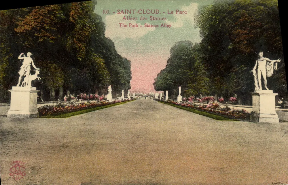 Saint-Cloud - Park - Aleje Statuji - Awers