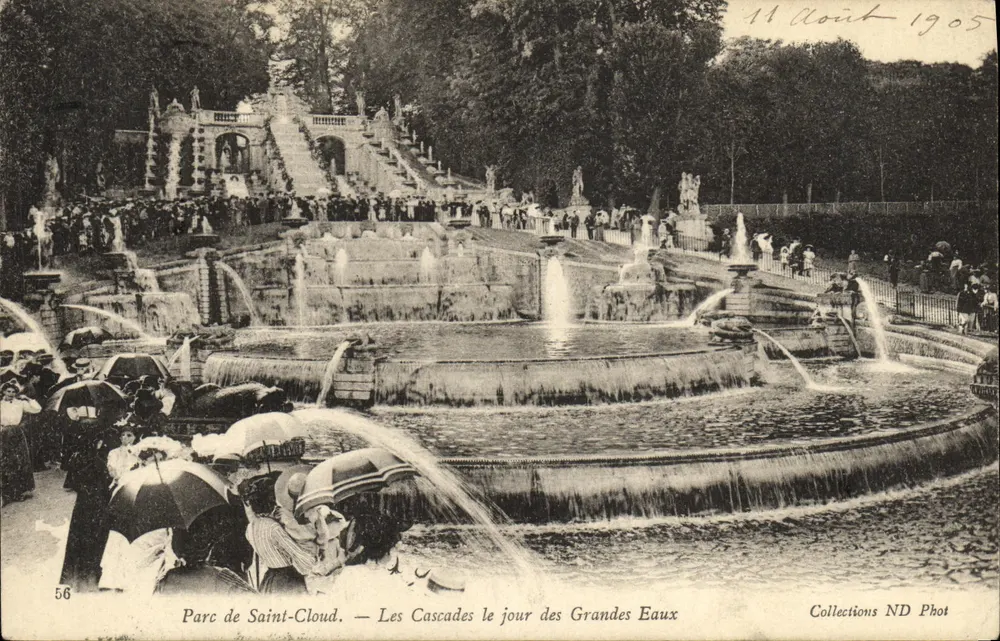 Parc de Saint-Cloud — As Cataratas no dia das Grandes Águas — Coleções ND Phot - Frente