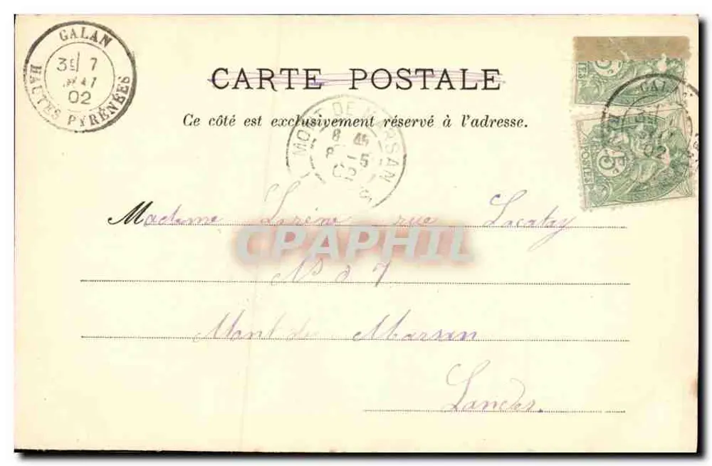 Saint-Cloud — Vista geral da grande cascata — L'H., Paris. - Verso