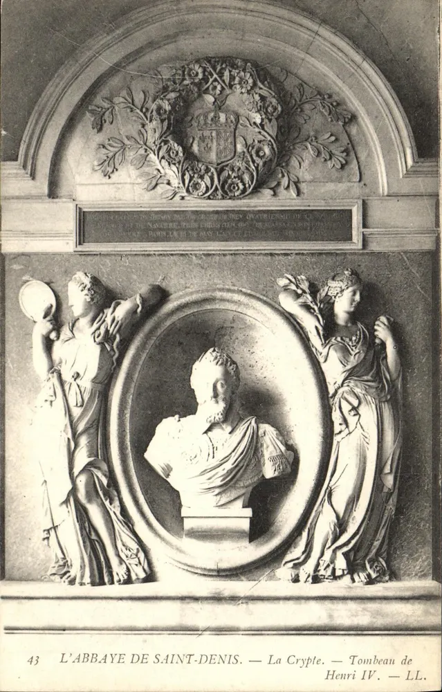 A ABBADIA DE SAINT-DENIS — A Cripta — Túmulo de Henrique IV — LL. — N° 43 - Frente