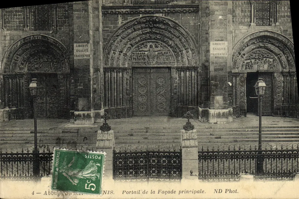 Abtei Saint-Denis — Portal der Hauptfassade — ND Fotografie - Vorderseite