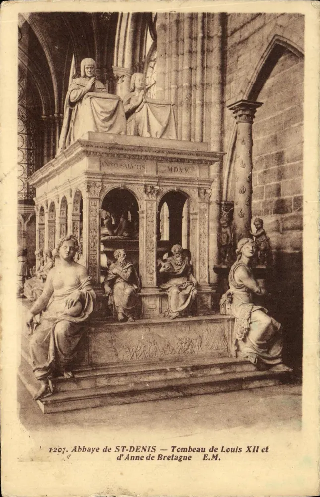 Abtei von ST-DENIS — Grabmal von Ludwig XII. und Anne von Bretagne — E.M. Nr. 1207 - Vorderseite