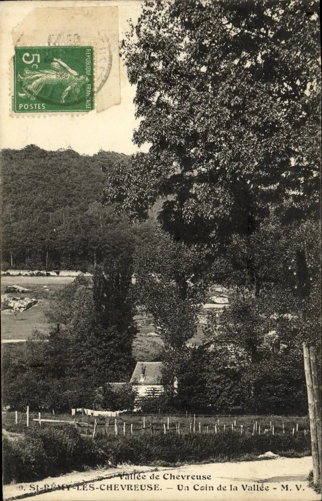 Vallée de Chevreuse — Ein Eckchen der Schlucht — M. V. - Vorderseite