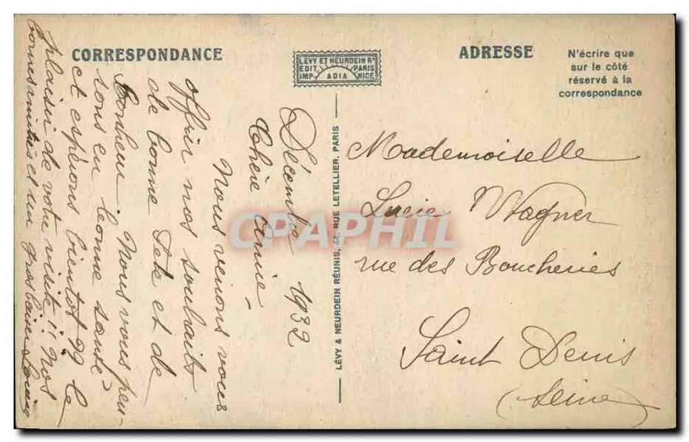 Abbaye Saint-Denis — A Basílica — ND. — Editor Levy & Neurdein, n°2 - Verso