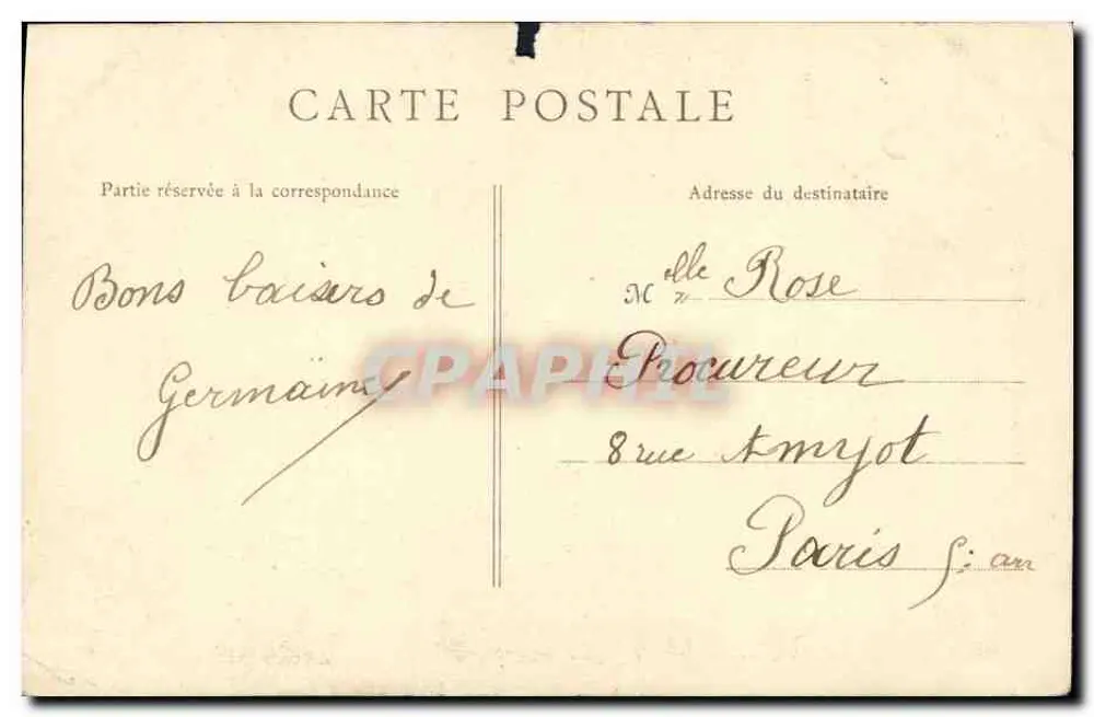 Sceaux — Une allée du Parc — B.F., Paris - Verso
