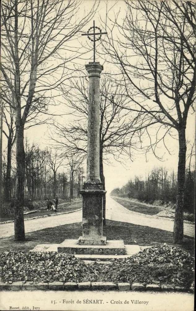 Floresta de Sénart — Cruz de Villeroy — Buret, editor, Ivry - Frente